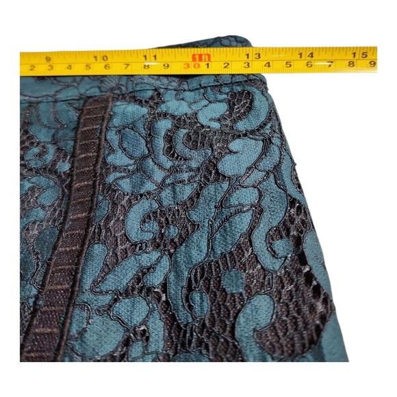 NWT Marciano - Haliah Lace Skirt XS Deep Teal Pencil Formal Chic Party Cocktail - Picture 4 of 9